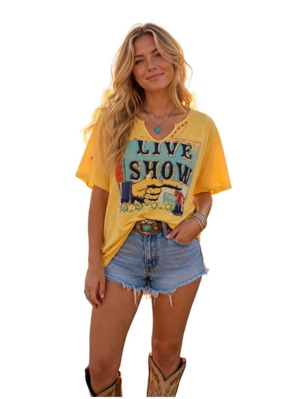 Double D Ranch Live Show Graphic Tee Size Small Relaxed Fit Western County Fair